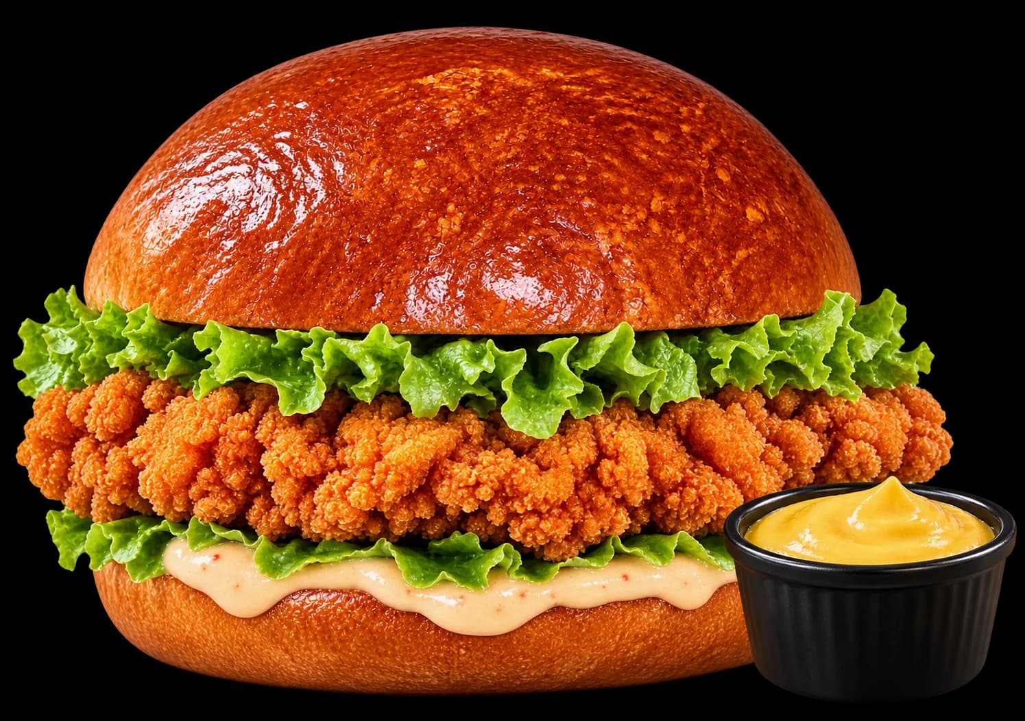 Пилешки бургер од Chicken House со крцкаво пилешко филе и сос